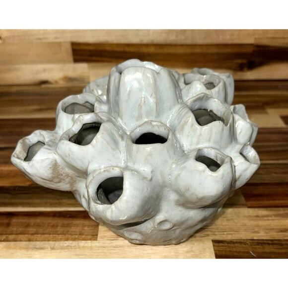 White Ceramic Vase With 17 Openings Centerpiece Decor - Picture 5 of 9